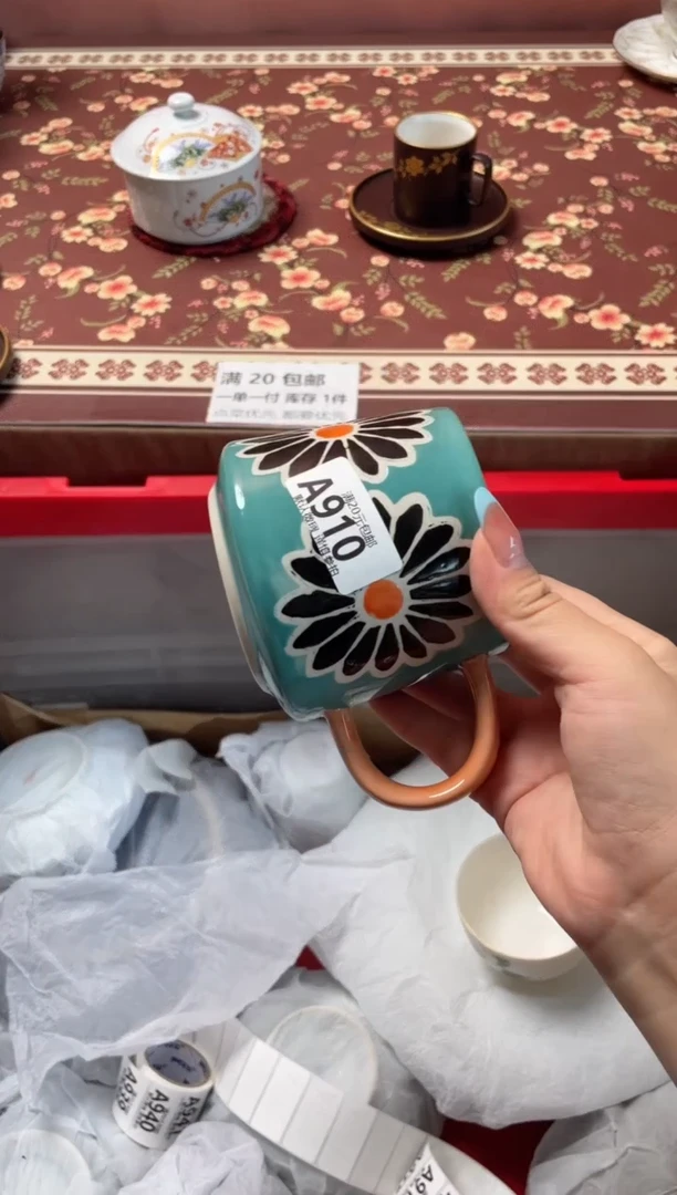 瓷片拂***筝瓷器瓷器A910