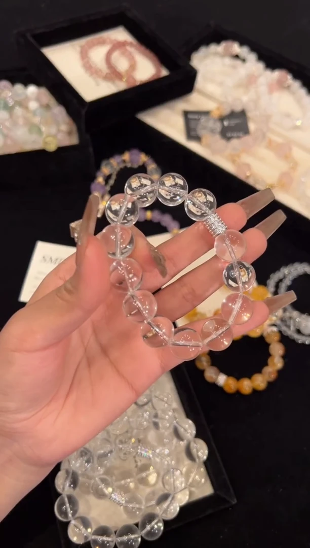 【闪购商品】水晶手链合金白水晶手链x1403