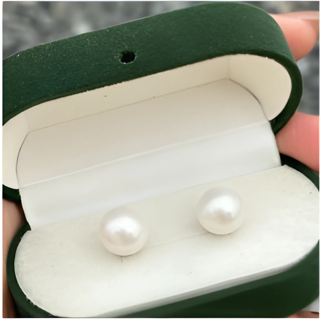 【皓白珠宝】   耳钉10-11MM  S925银 淡水珍珠