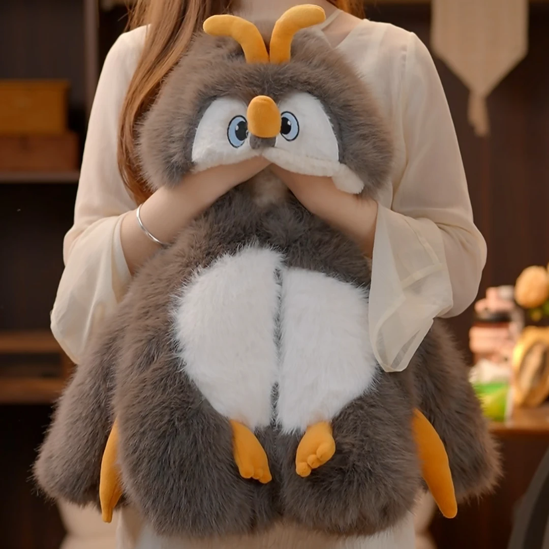 2024冬季新款小企鹅男女宝同款加绒加厚毛绒保暖卡通秋冬网红韩版