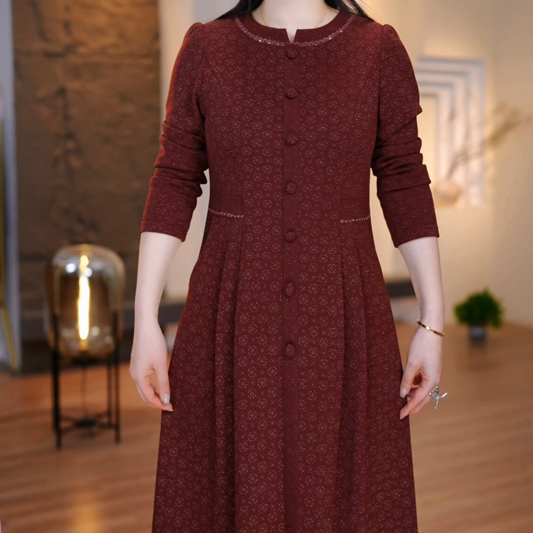 2025春季新款连衣裙气质减龄大码女装连衣裙加肥加大遮肉显瘦裙子