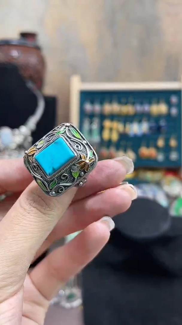 非遗手工花丝镶嵌戒指