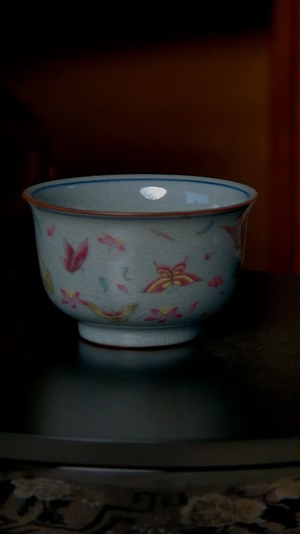 景德镇手工蝶恋花主人杯