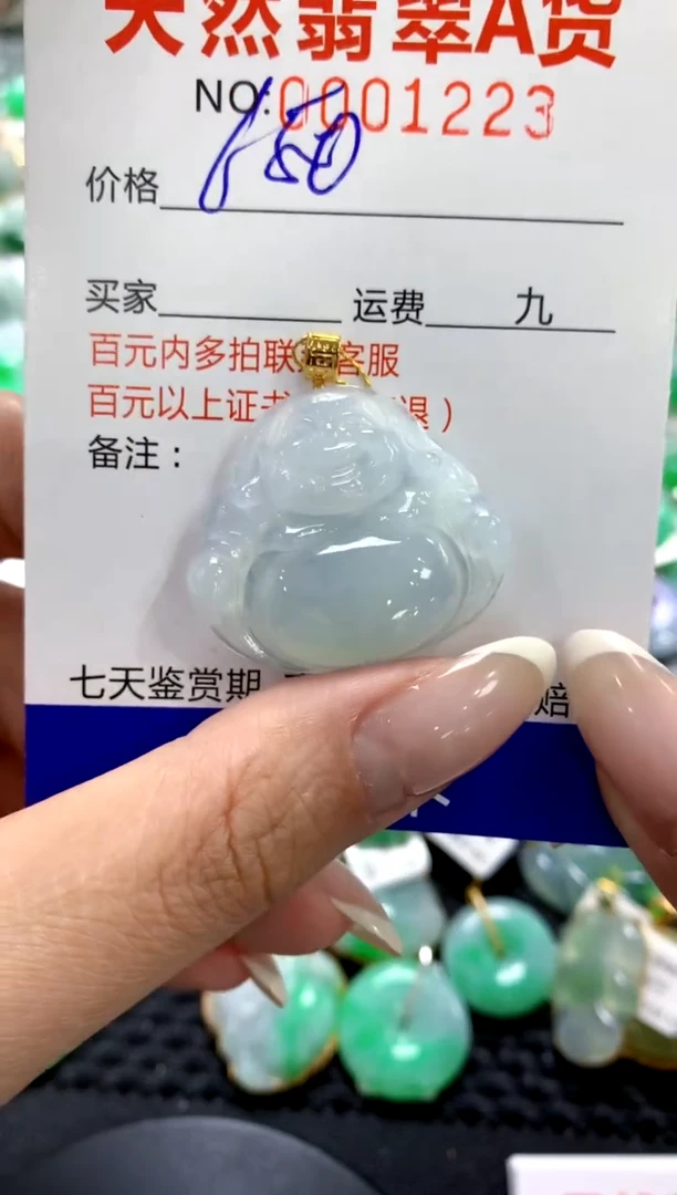 翡翠18K金镶嵌颈饰1111111111111111