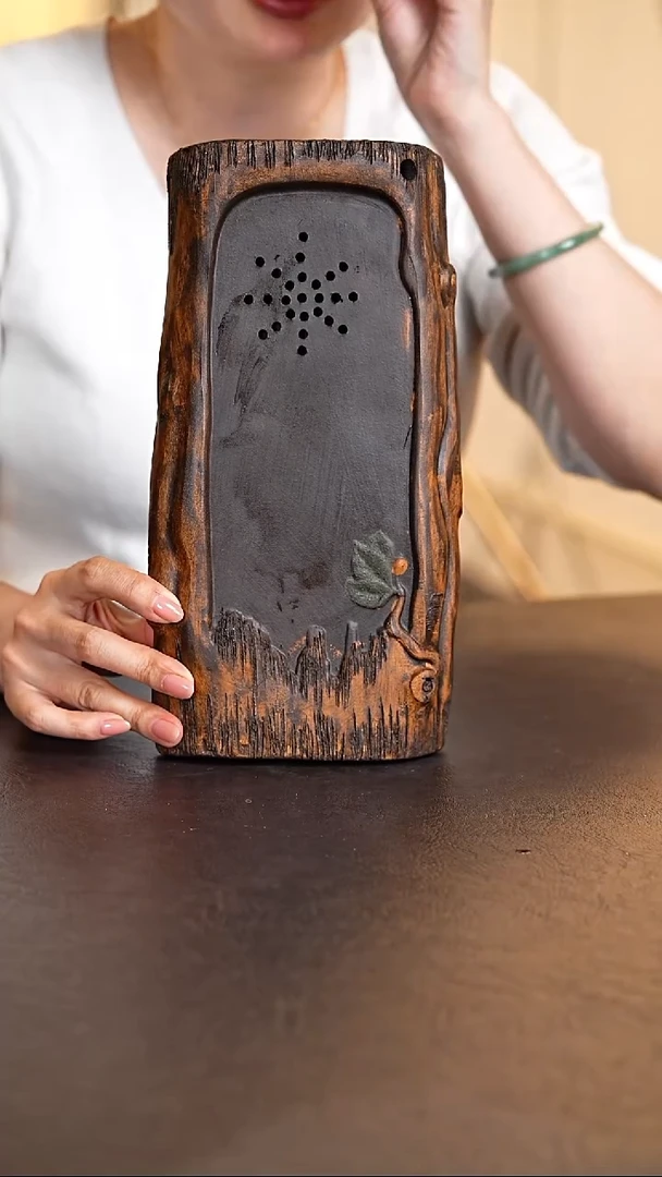 方形紫砂桃桩茶盘壶承