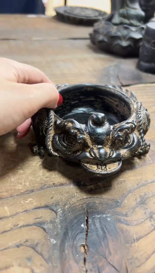 陶土【火山泥】金蟾盆