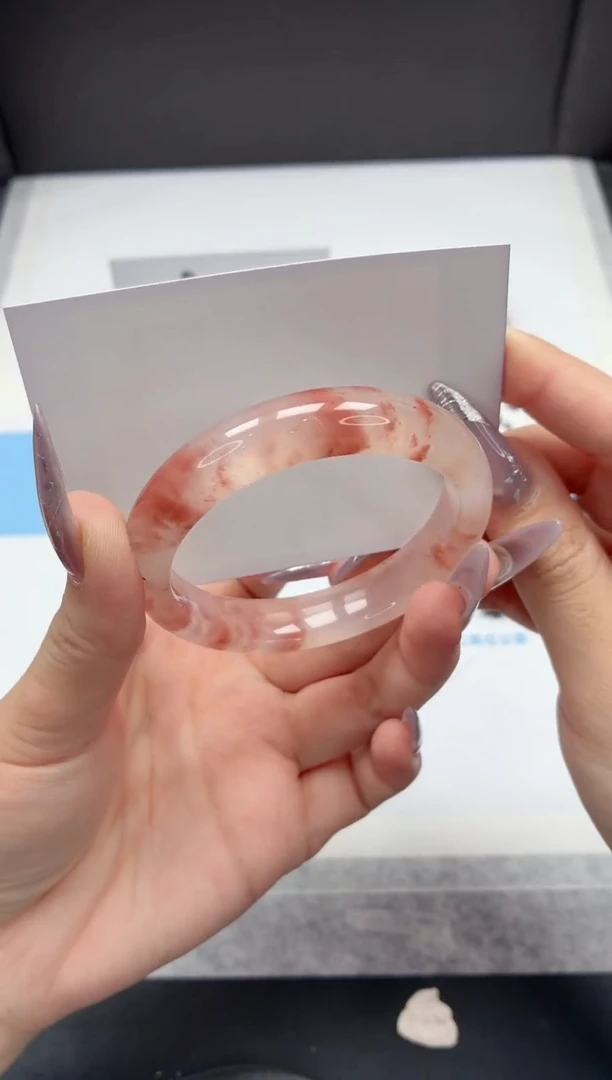 石英质玉手镯未镶嵌334/桃花54.8