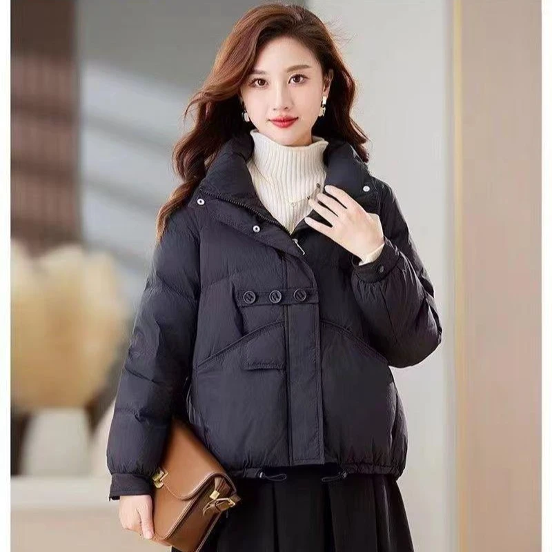 2025新款白鸭绒羽绒服精致短款小个子加厚保暖羽绒服088