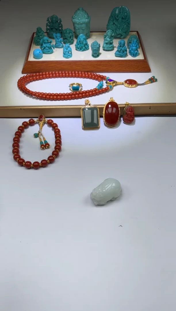 南红玛瑙手串手串18K金镶嵌手串手串