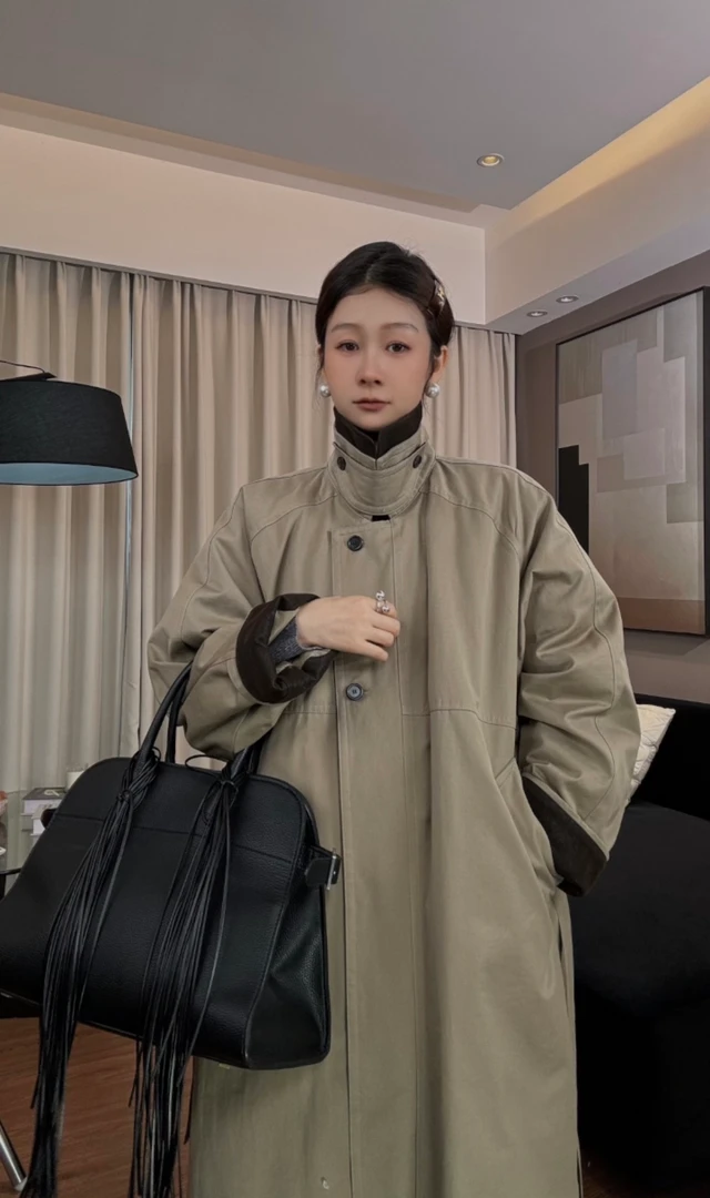 年终清仓  长款气质韩版白鸭绒风衣外套【NO退NO换】