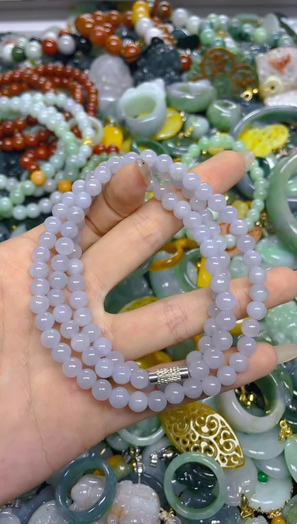 颈饰未镶嵌翡翠5MM/ N /翡翠A货，一件也是批发价
