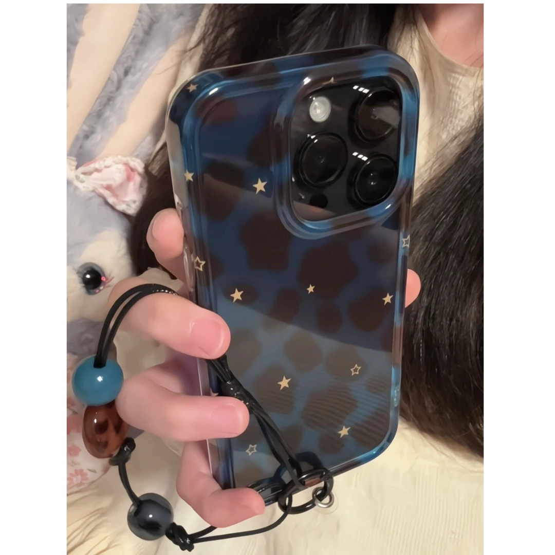 诚星泽星星豹纹手绳适用苹果16pro手机壳华为oppo/小米/vivo/新款