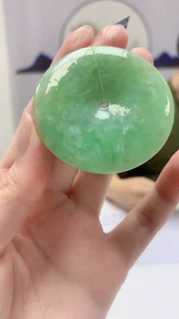 【闪购商品】定制翡翠未镶嵌4688zm-毛货挂件85扣子