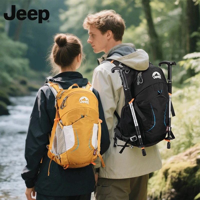 JEEP吉普登山包男生大容量多隔层防水背包女生多功能运动双肩包