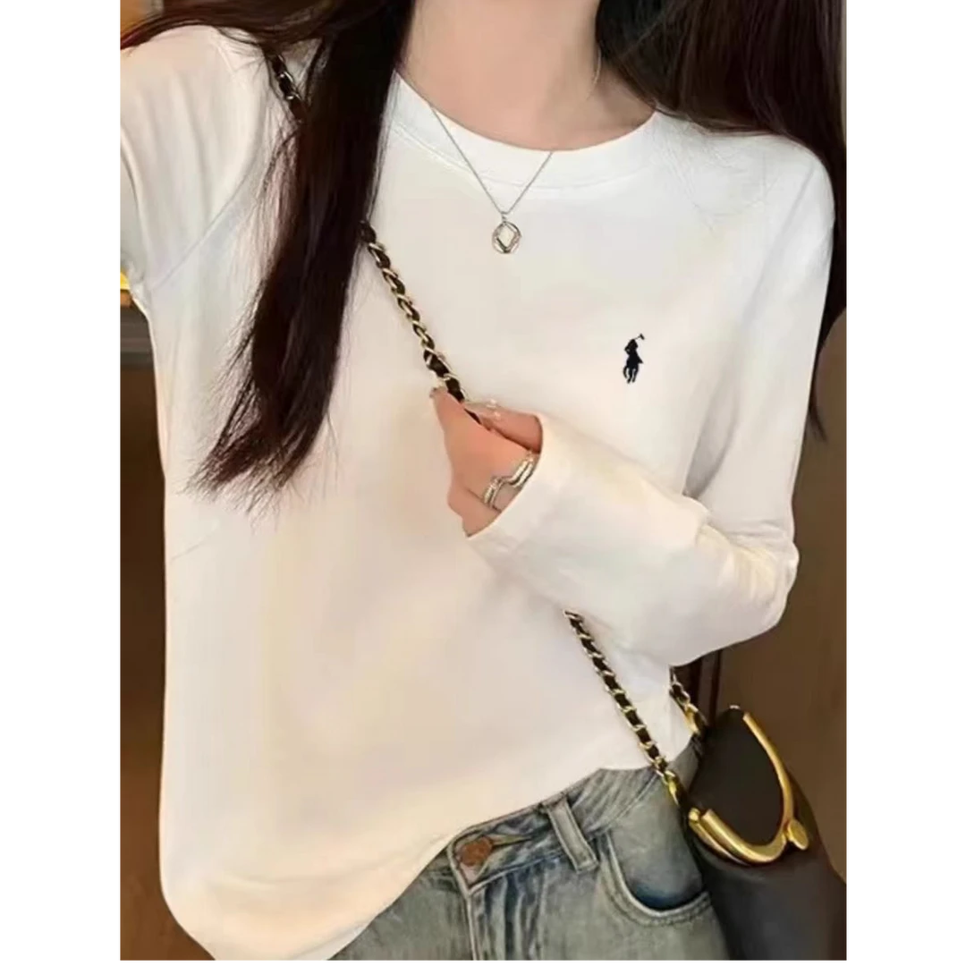 YOYO GALI/由由加莉春款时尚百搭休闲圆领刺绣水溶细羊长袖726