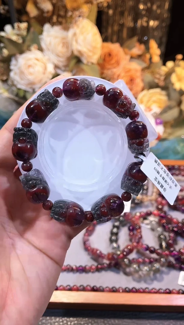 未镶嵌手链水晶四色极光貔貅手串