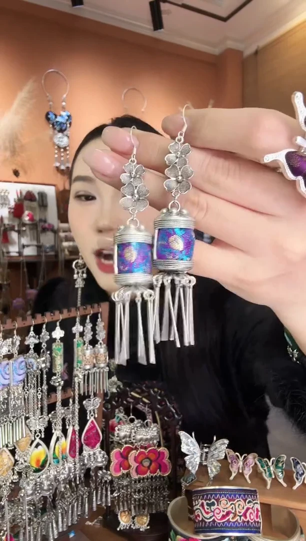 刺绣纯手工民族风耳环