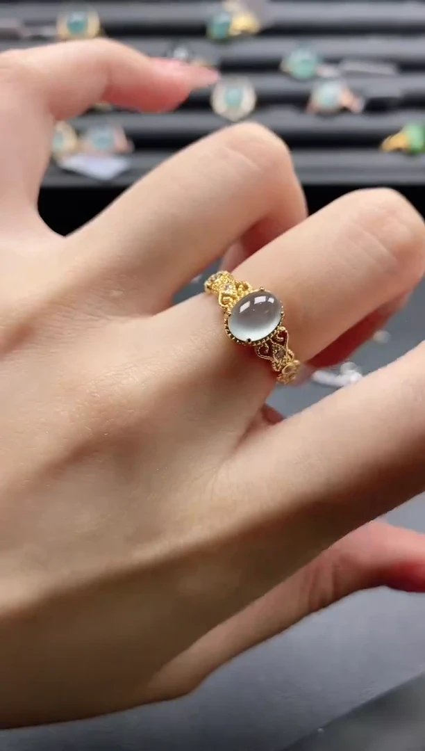 【闪购商品】翡翠戒指银S925镶嵌1111-