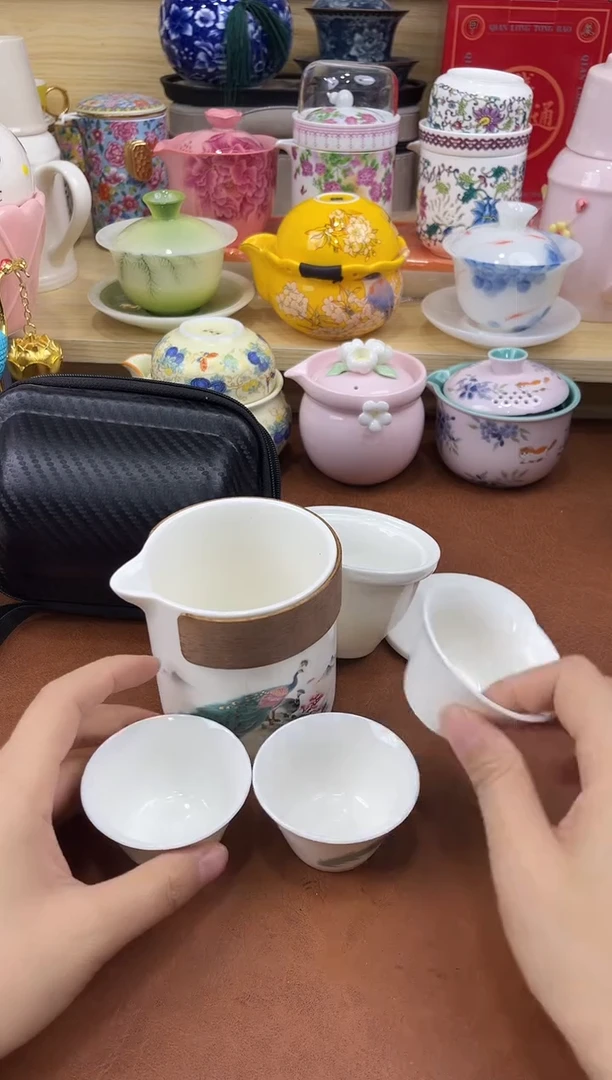 陶陶瓷茶具摆件旅行套组