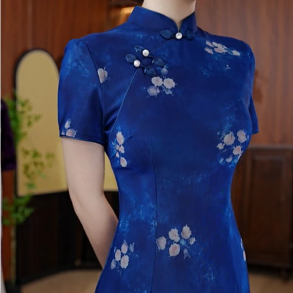 【蓝烟雅韵】-夏季国色芳华夏季旗袍
