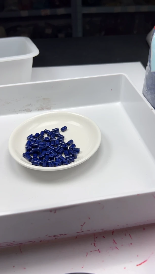 未镶嵌颈饰玛瑙/玉髓W591青*金石桶珠8*5mm*20颗