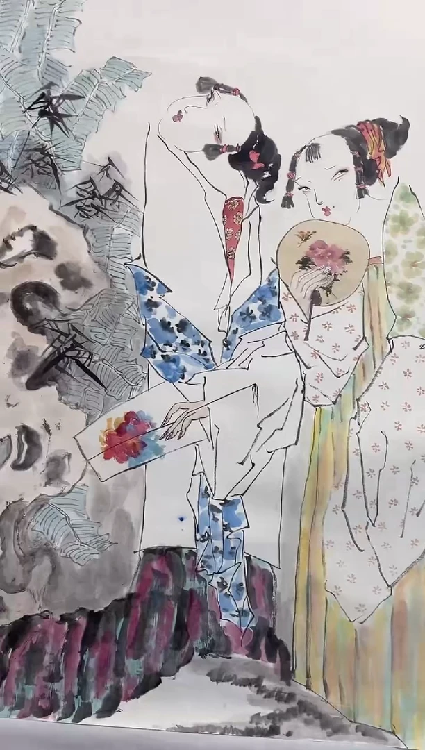 国画赵小芳老师人物福利作品