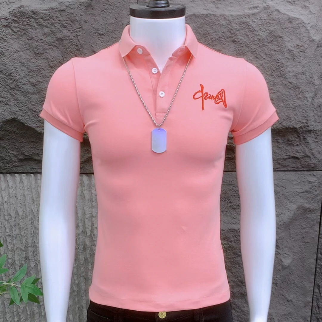 男士夏季痞帅气质休闲韩版修身百搭短袖POLO衫8365