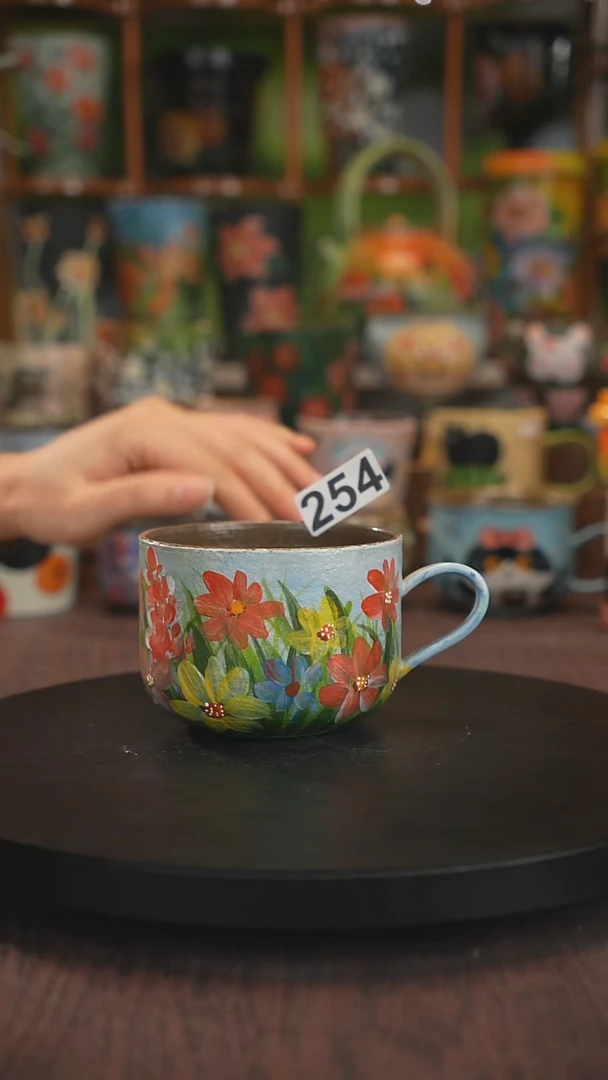 紫砂油画手绘釉下彩254