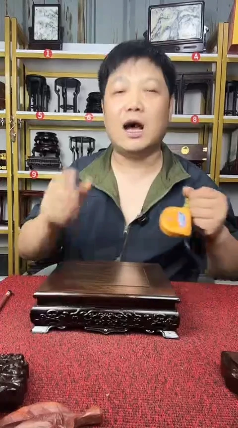 木非洲黑檀正方底座20CM