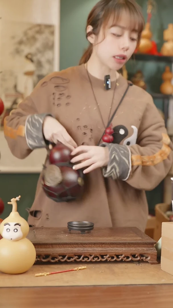 【闪购商品】248号精品天然大漆工艺防渗内胆酒葫芦~