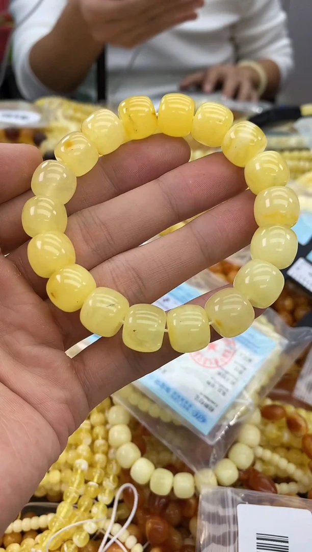 裸石蜜蜡未镶嵌手串