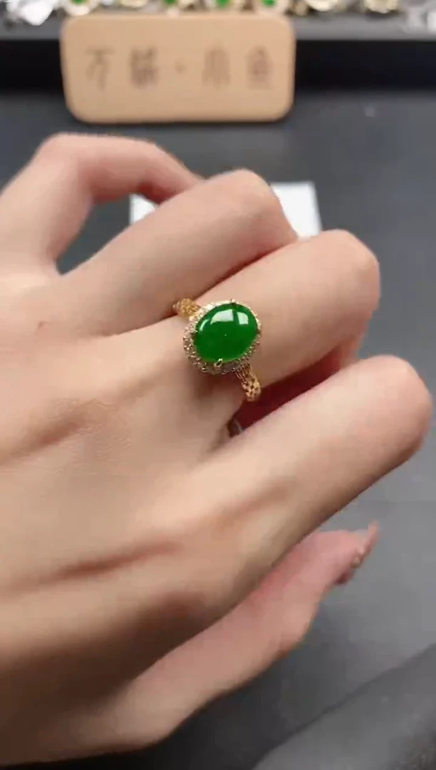 银S925镶嵌戒指翡翠515