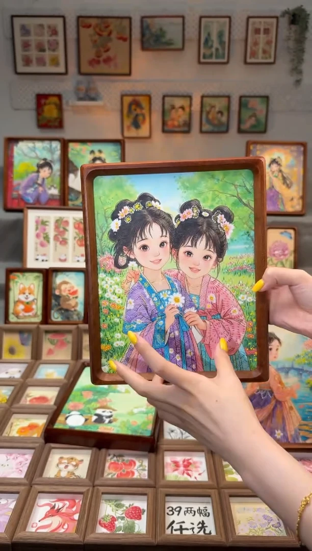 国画姊妹花手绘国画10