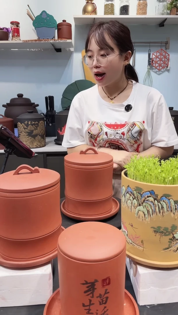 中号 红泥竹节款+紫砂托盘