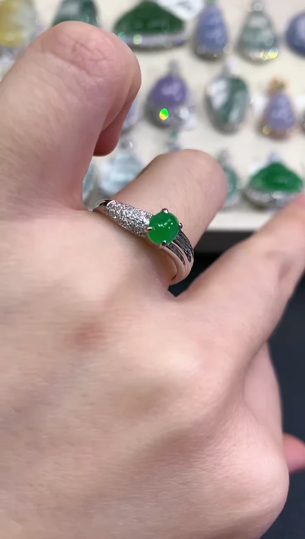 【闪购商品】翡翠戒指18K金镶嵌B22   多样性一件发货