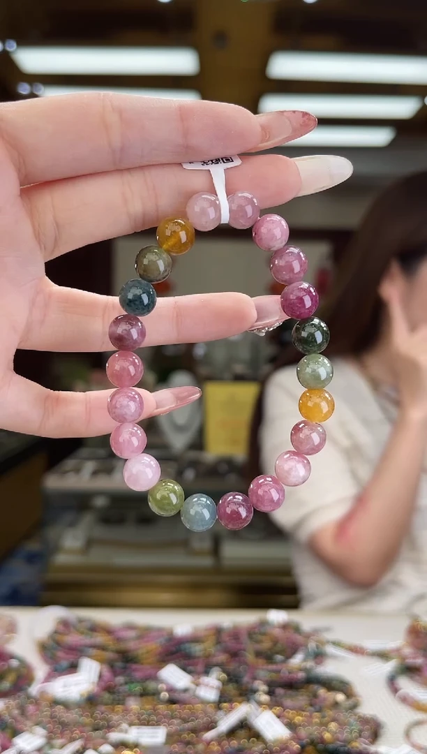 /未镶嵌碧玺9mm+单圈多样性发货