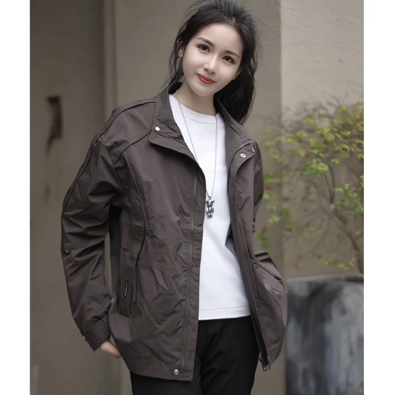 2025新款春秋季立领夹克男士韩版简约风秋季休闲时尚外套男款上衣