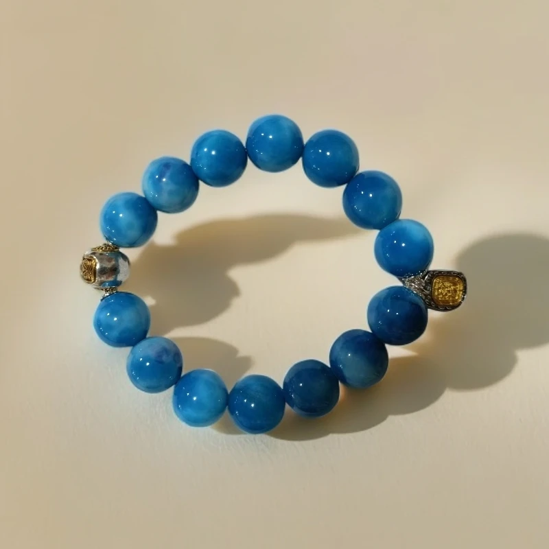 琳琳「珍藏精品」上古药珠全蓝料手串B156