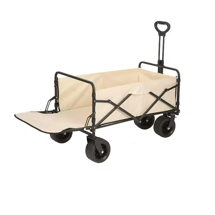 露营推车可折叠户外手推野餐车便携营地拖车拉杆多功能野营摆摊车