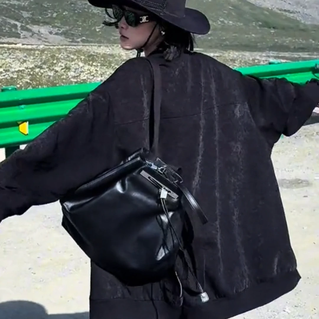 S.SHUi简约夹克设计师面料BF风秋冬外套C051