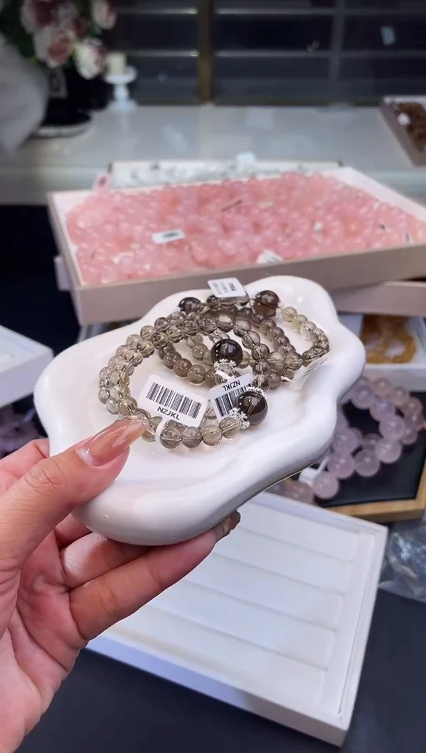 【闪购商品】水晶/未镶嵌K18茶晶diy手串