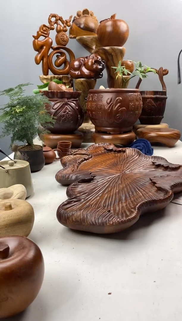 香樟木A32莲蓬干泡/尺寸63*38*3