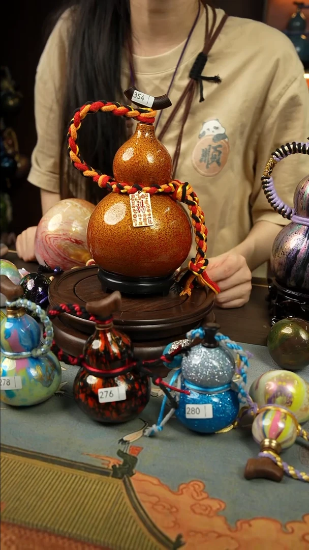 354号500ml左右非遗大漆酒葫芦