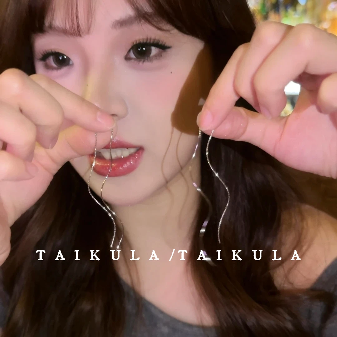 铜合金耳饰 波浪流苏耳线女爆款小众气质款耳坠耳环时尚气质耳饰