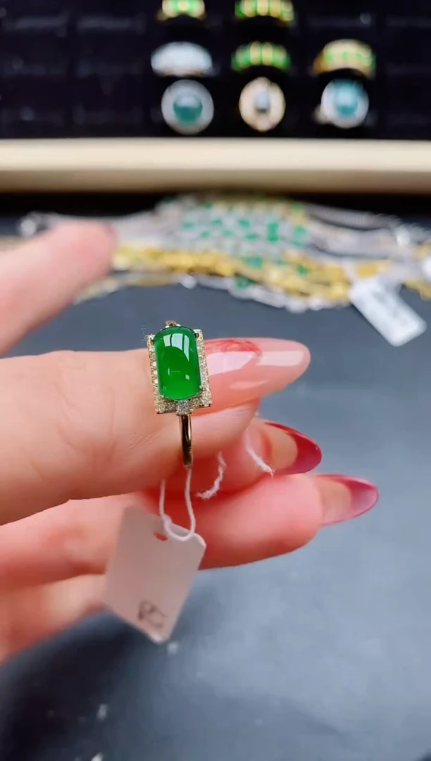 【闪购商品】翡翠戒指银S925镶嵌508508