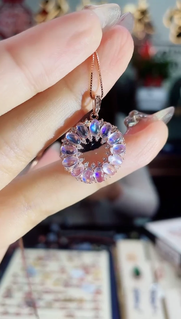 【闪购商品】月光石吊坠银S925镶嵌吊坠