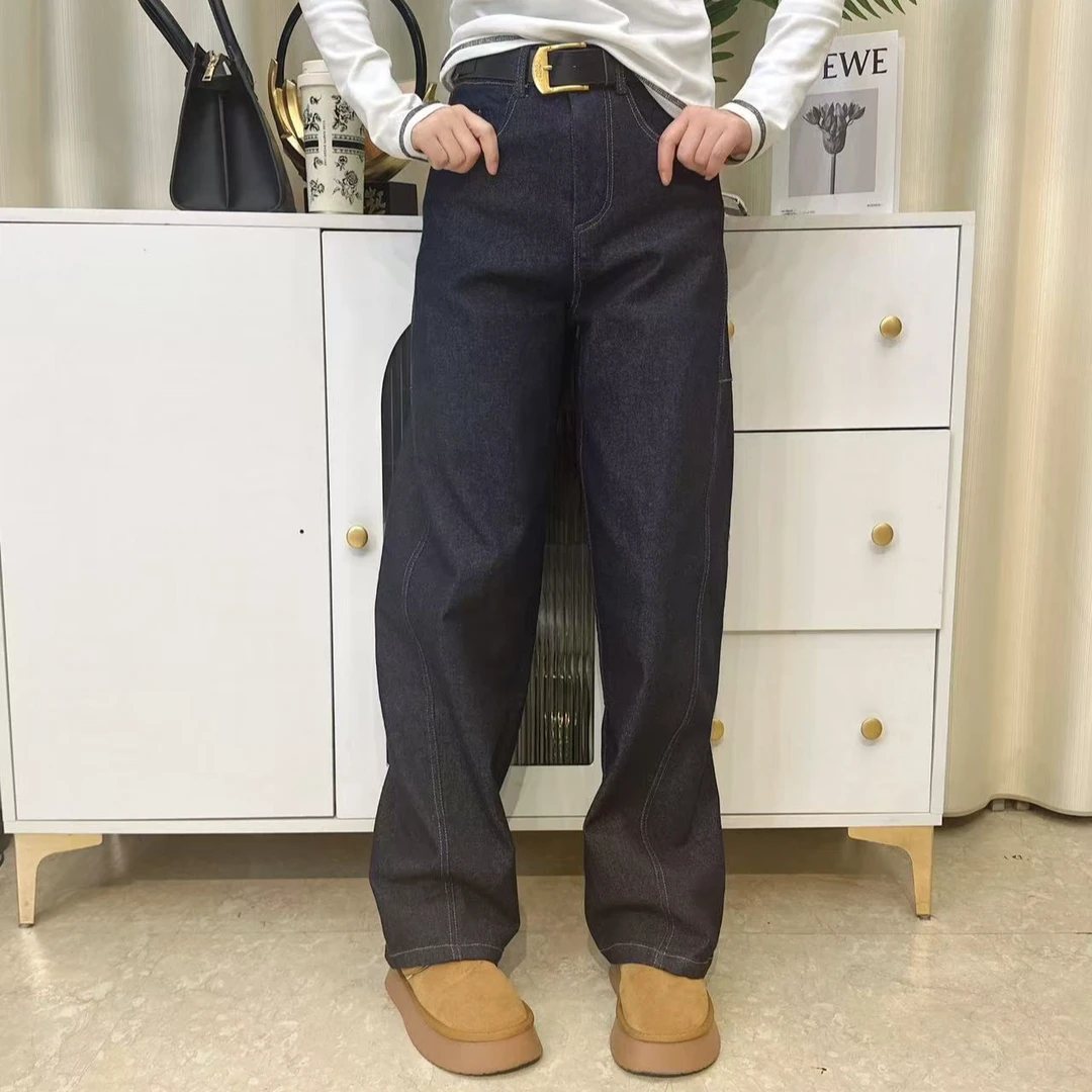 【二婷衣橱】25年新款爆款水洗显瘦洋气时尚百搭弯刀牛仔裤2217