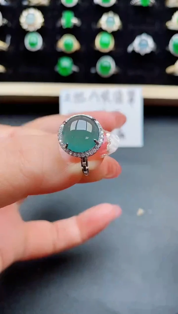 【闪购商品】翡翠戒指银S925镶嵌50800