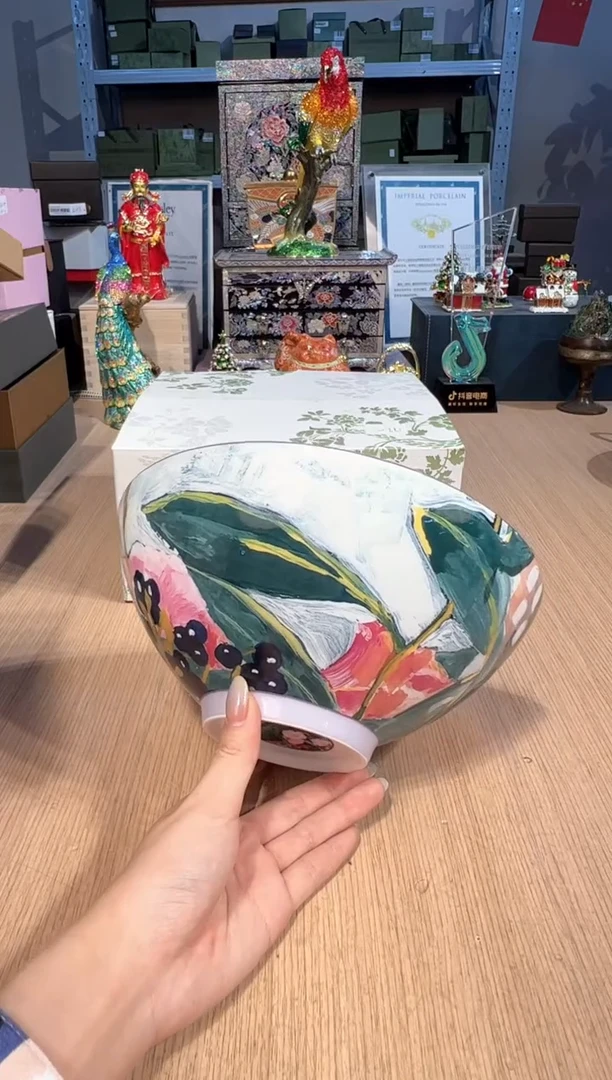 【闪购商品】杯120油画大汤碗