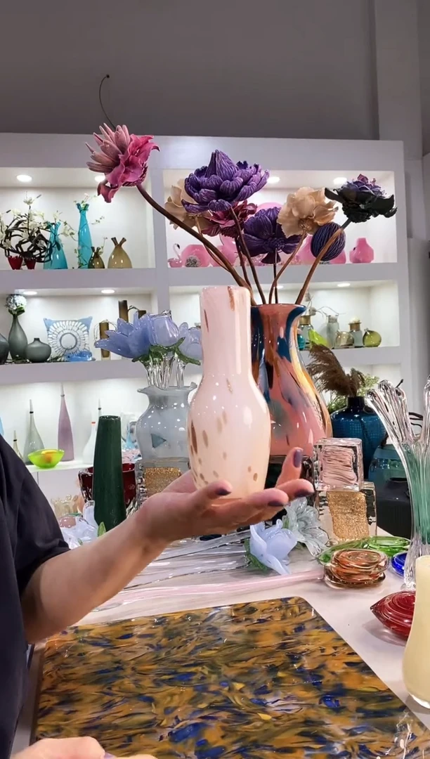 慕忆家手作琉璃花瓶瑕